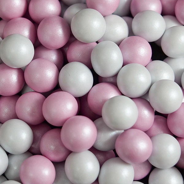 Pérolas de Chocolate Grandes Rosa e Pérola