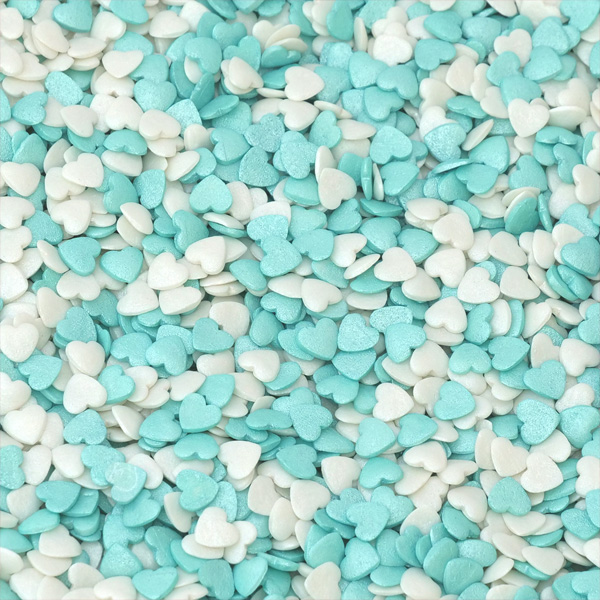 Sprinkles Corações Médios Azul e Branco 55g