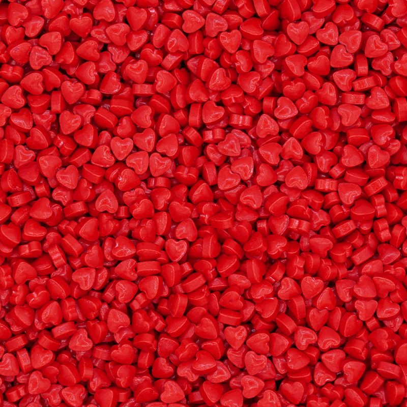 Mini Corações 3D Vermelho 75g