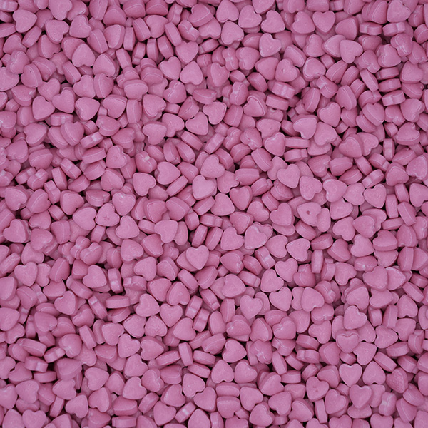 Mini Corações 3D Rosa Claro 75g