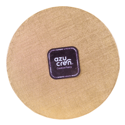 Base Redonda Alta 35cm Dourada