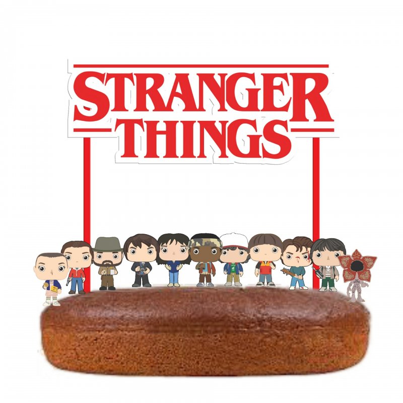 Topo de Bolo Stranger Things
