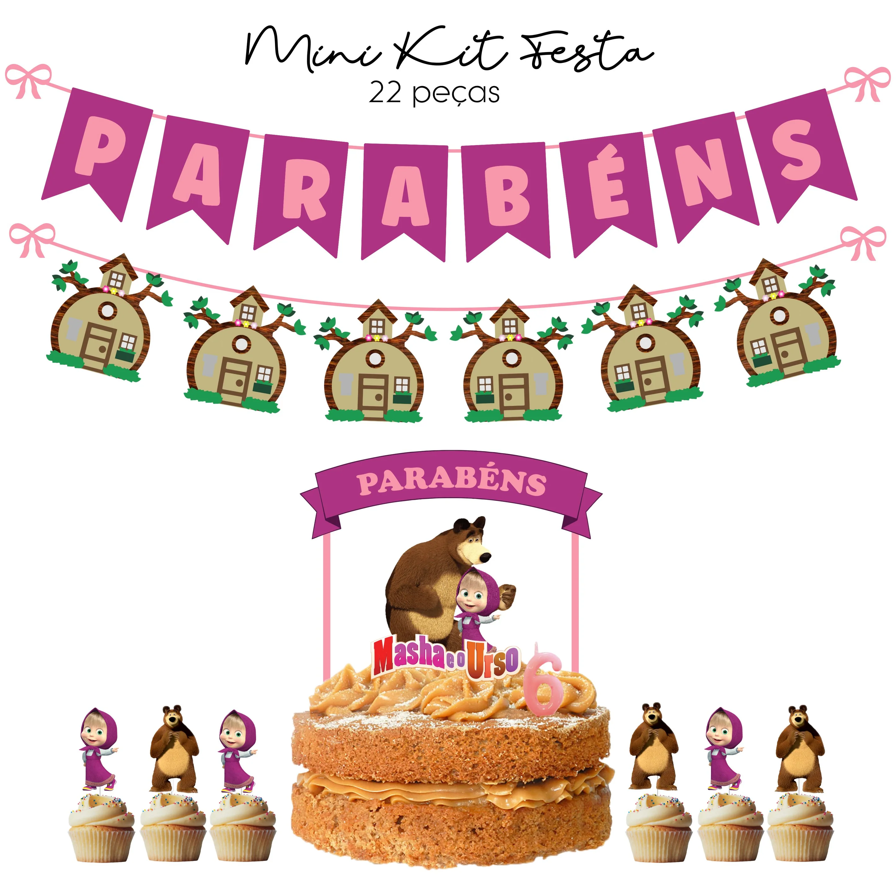 Kit de Festa Masha e o Urso