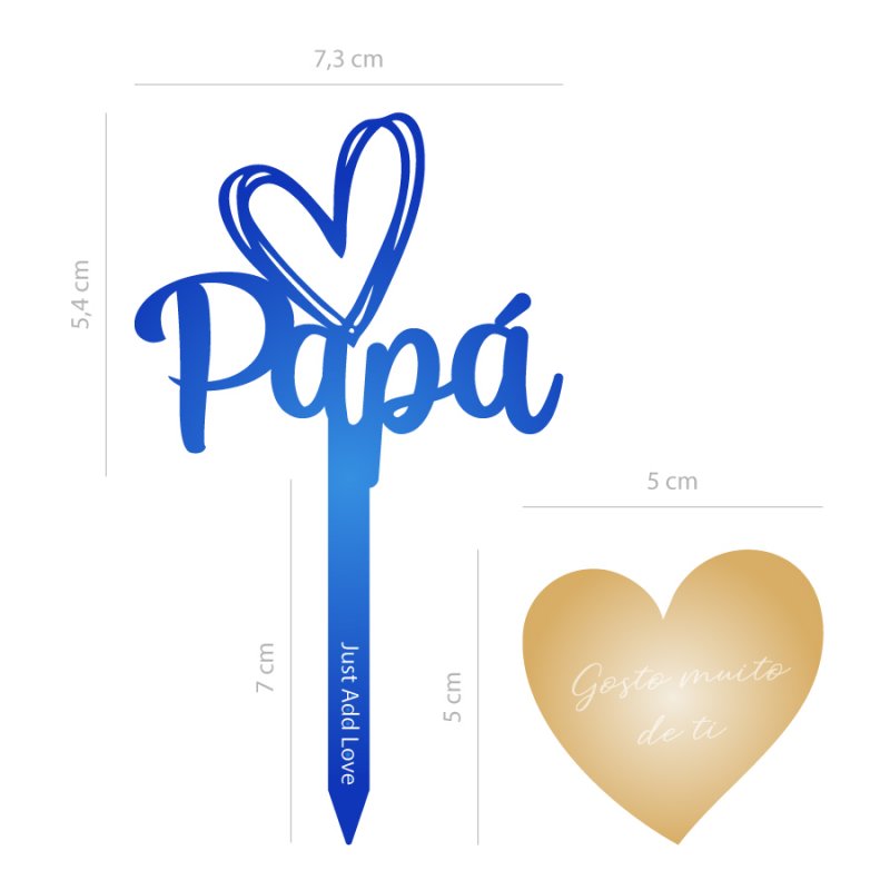 Topper e Aplique Papá