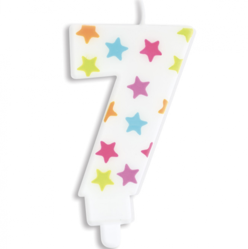 Vela Estrelas Coloridas Número 7