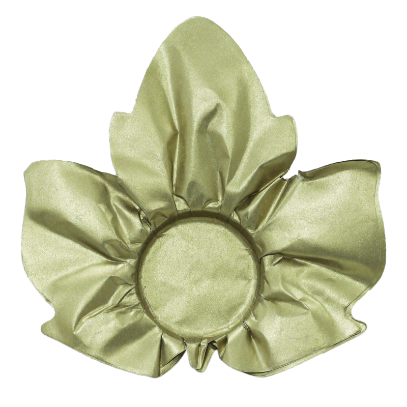 24 Forminhas Folha Ouro Metalizado