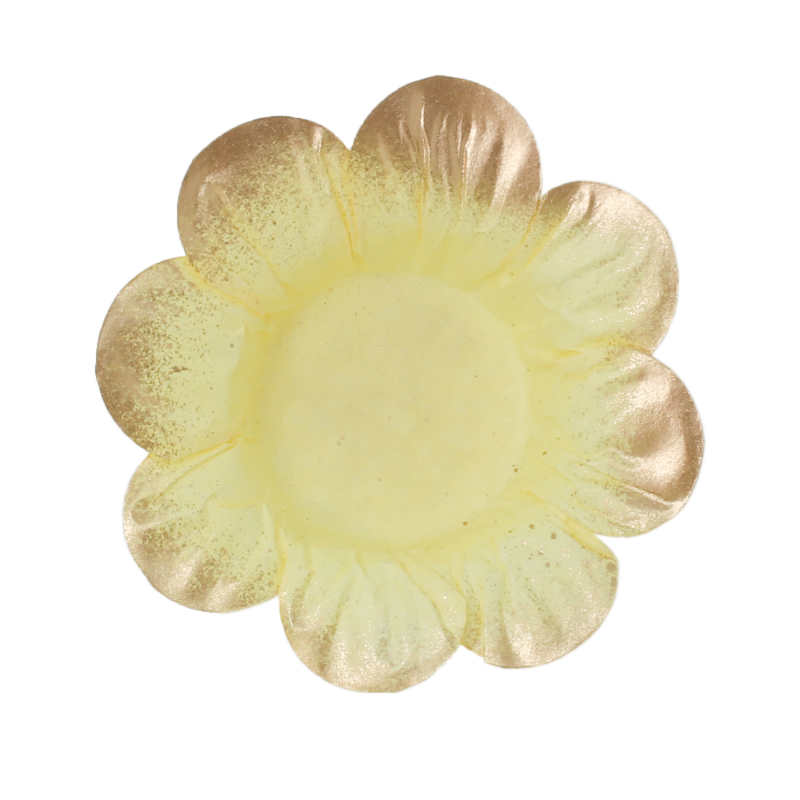 40 Forminhas Cerejeira Amarelo Bebé Metálico