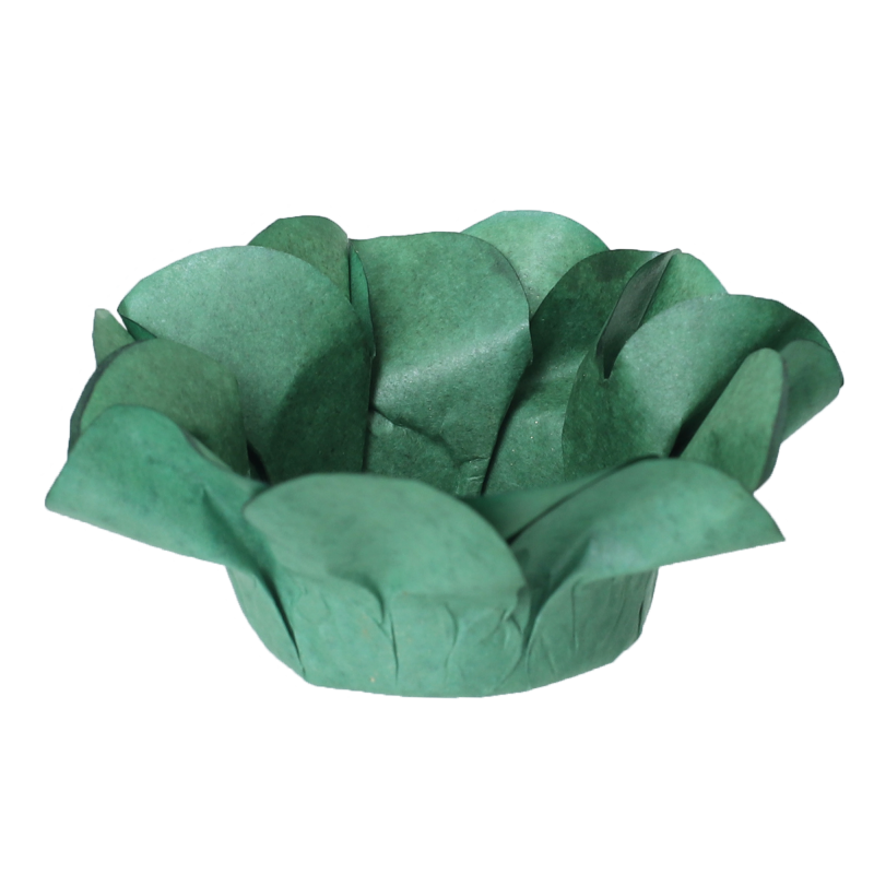 30 Forminhas Açucena Verde Musgo