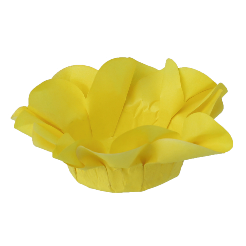 30 Forminhas Açucena Amarelo Ouro