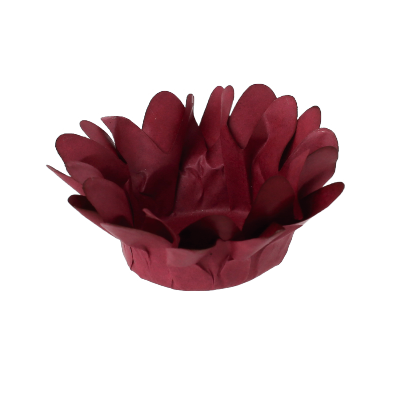 30 Forminhas Margaridinha Bordô