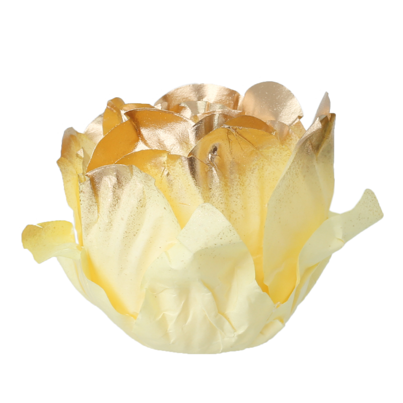 30 Forminhas Cravo Amarelo Bebé Metálico