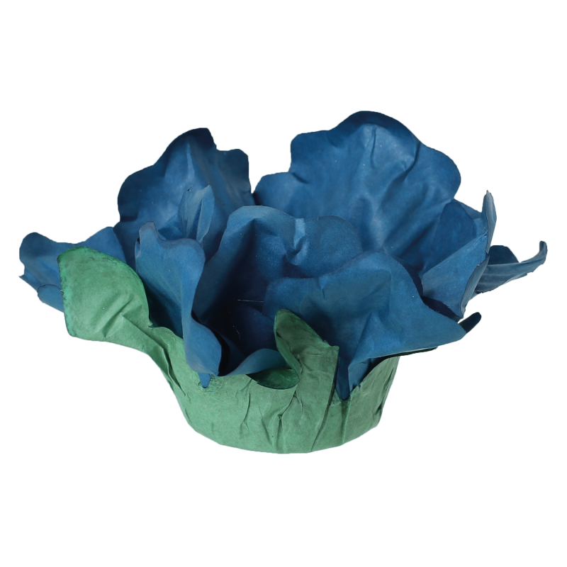 24 Forminhas Hibisco Azul Marinho