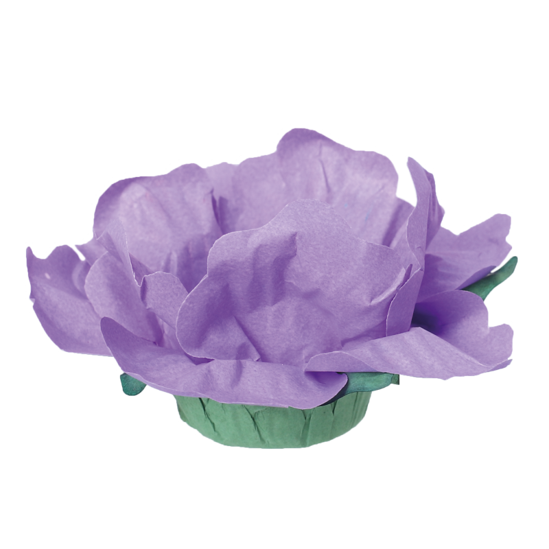 24 Forminhas Hibisco Lilás