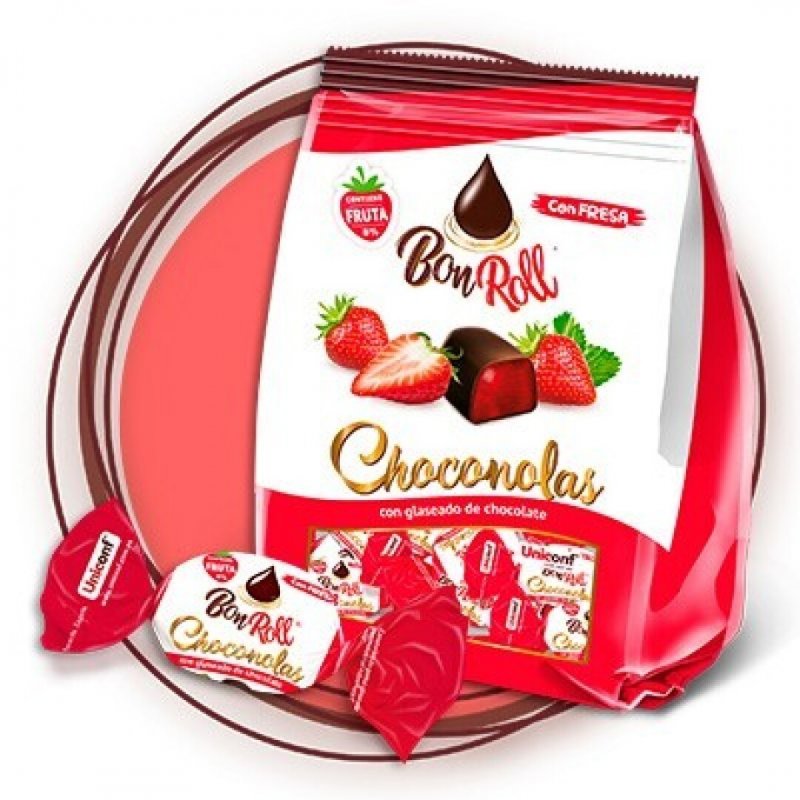 Bom Roll Gomas de Morango com Chocolate