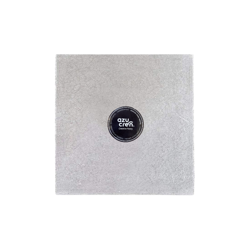 Base Quadrada Alta 35cm Prata