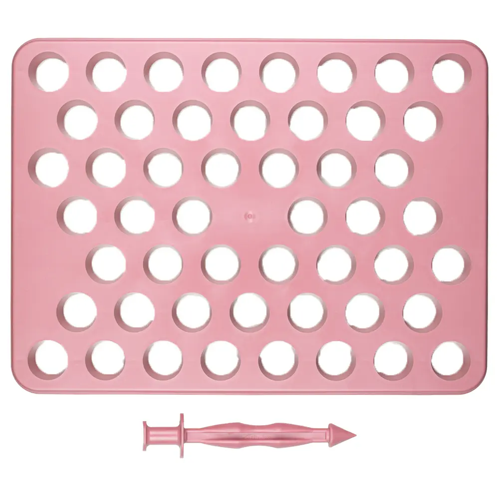 Placa Porcionadora com Empurrador Rosa - 12g