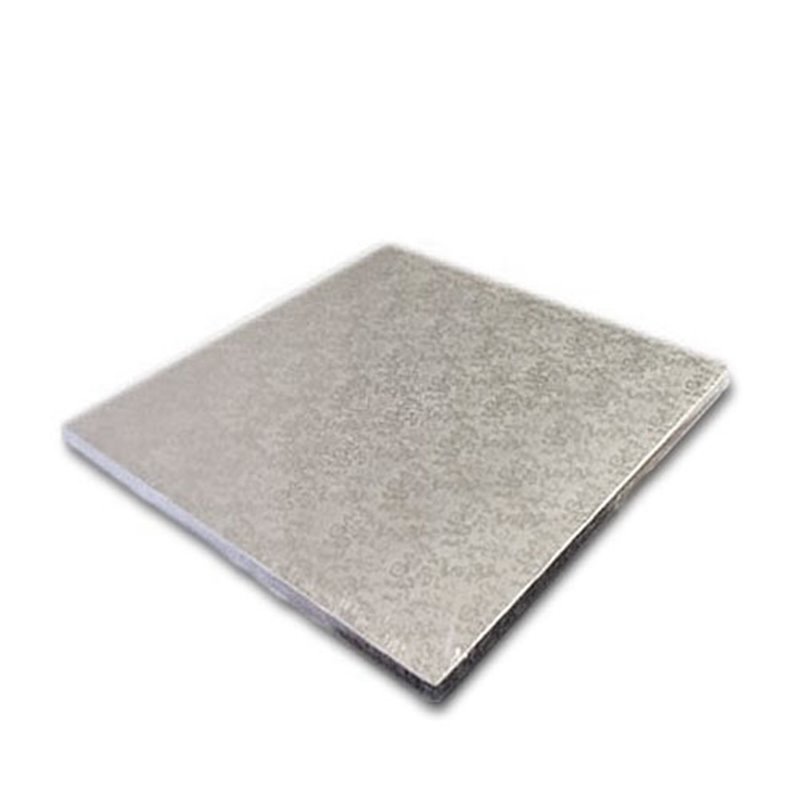 Base Quadrada Alta 30cm Prata