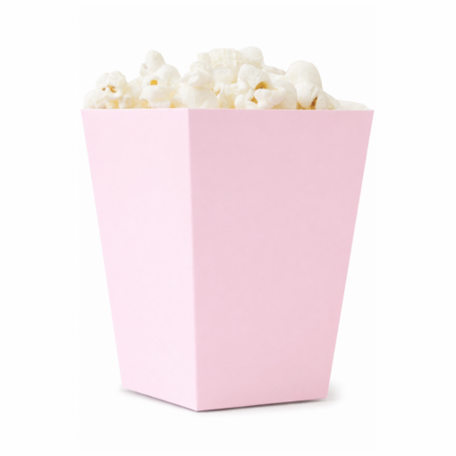 12 Caixas de Pipocas Rosa Pastel