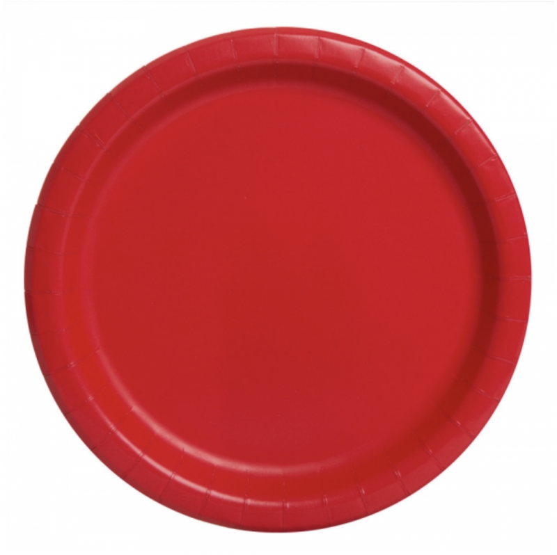 8 Pratos 18cm Vermelho