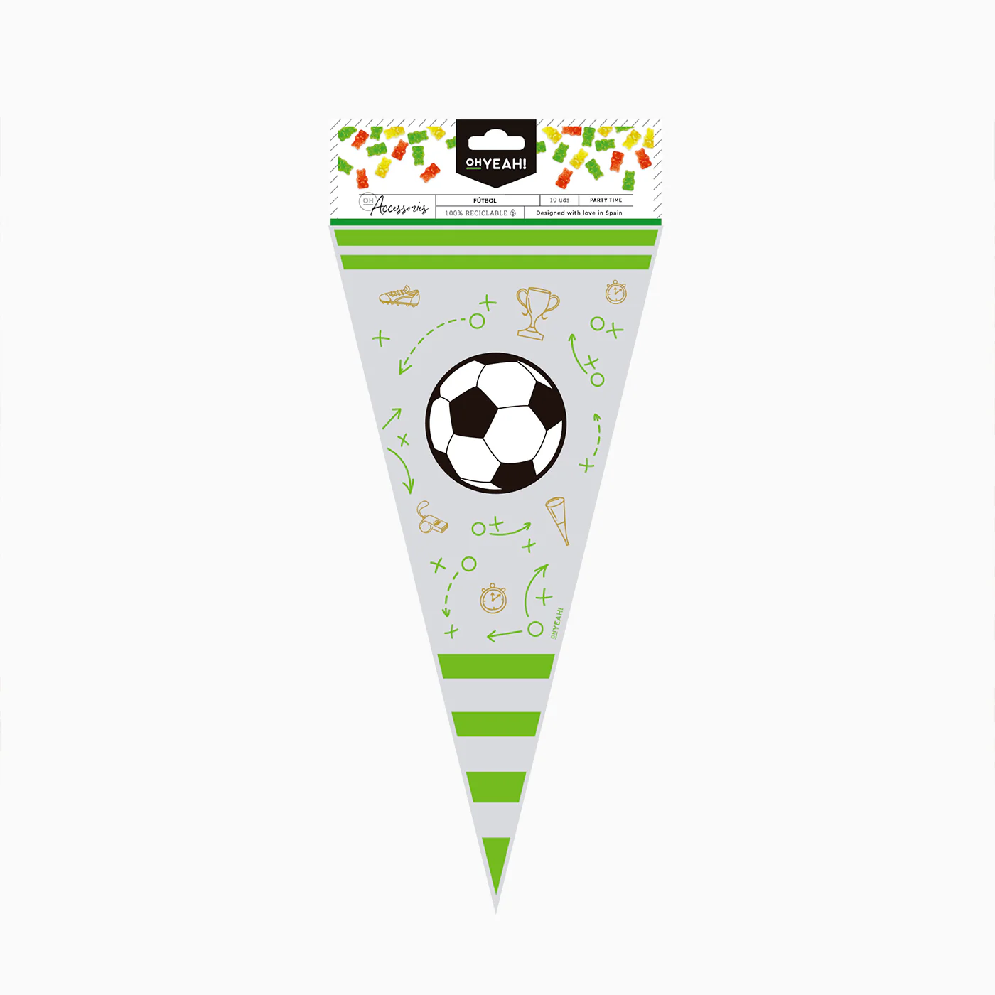 10 Sacos Cone Futebol
