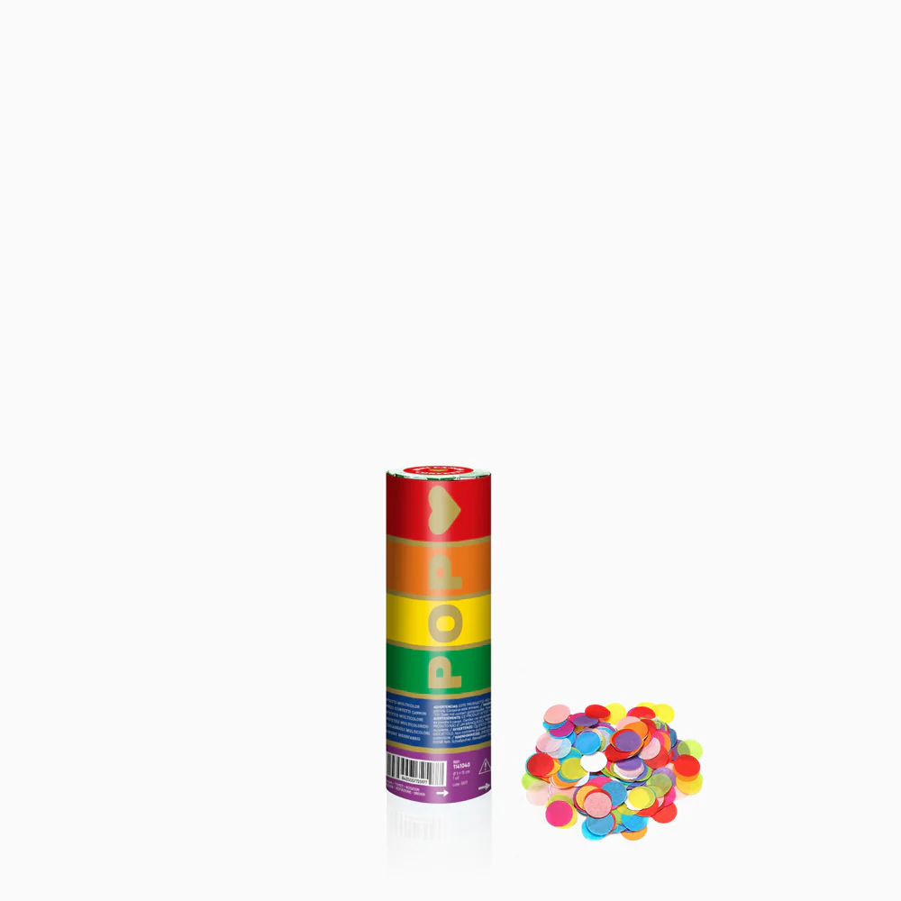 Canhão de Confetti Colorido Biodegradável 15cm 