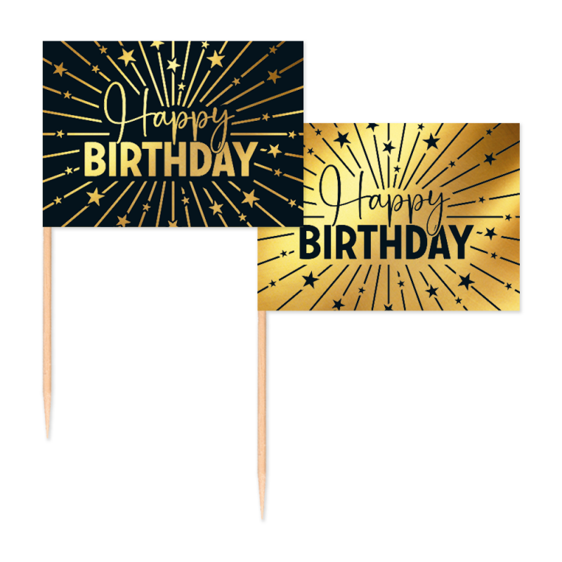 50 Picks Bandeirinhas Happy Birthday