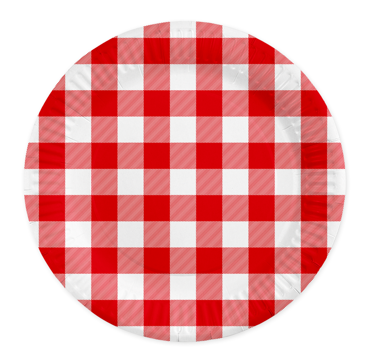 Pratos Xadrez Vermelho