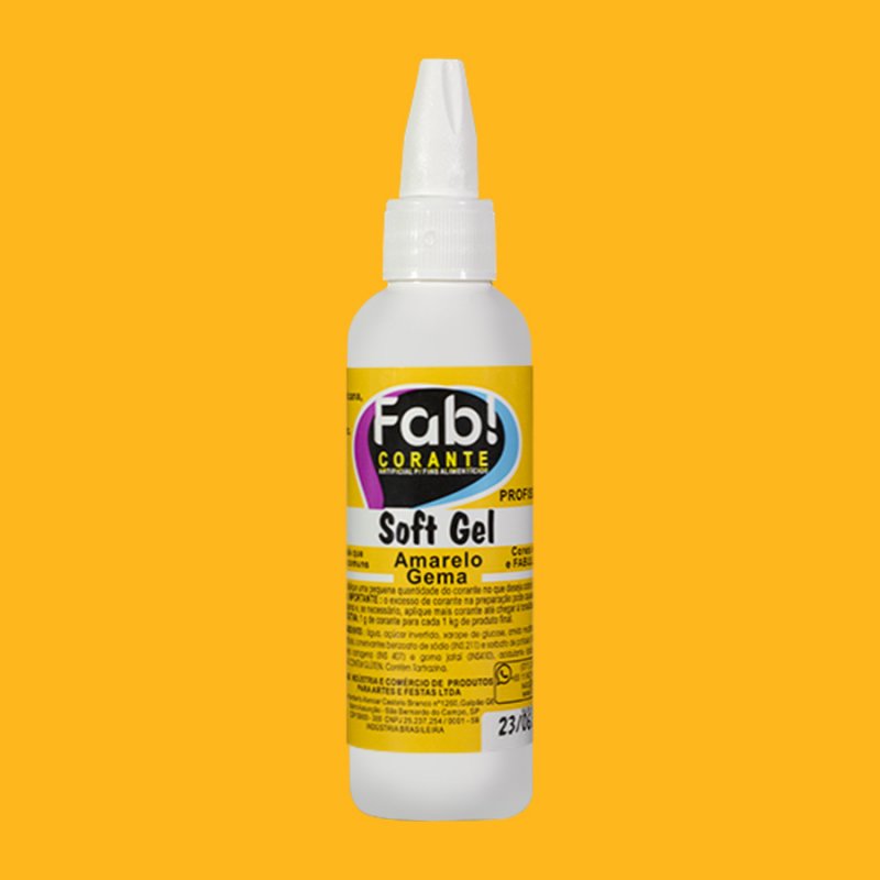 Corante Fab! Softgel 60g Amarelo Gema
