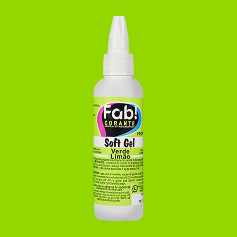 Corante Fab! Softgel 60g Verde Limão