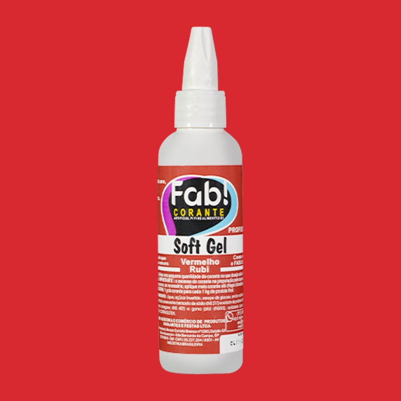 Corante Fab! Softgel 60g Vermelho Rubi