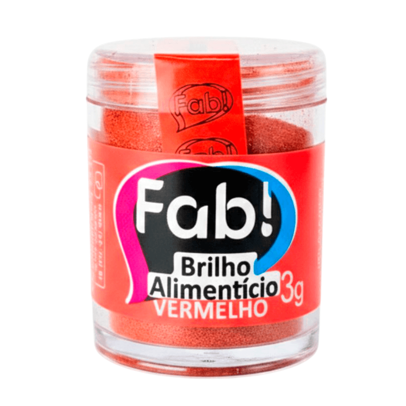 Brilho Alimentar Fab! 3g Vermelho