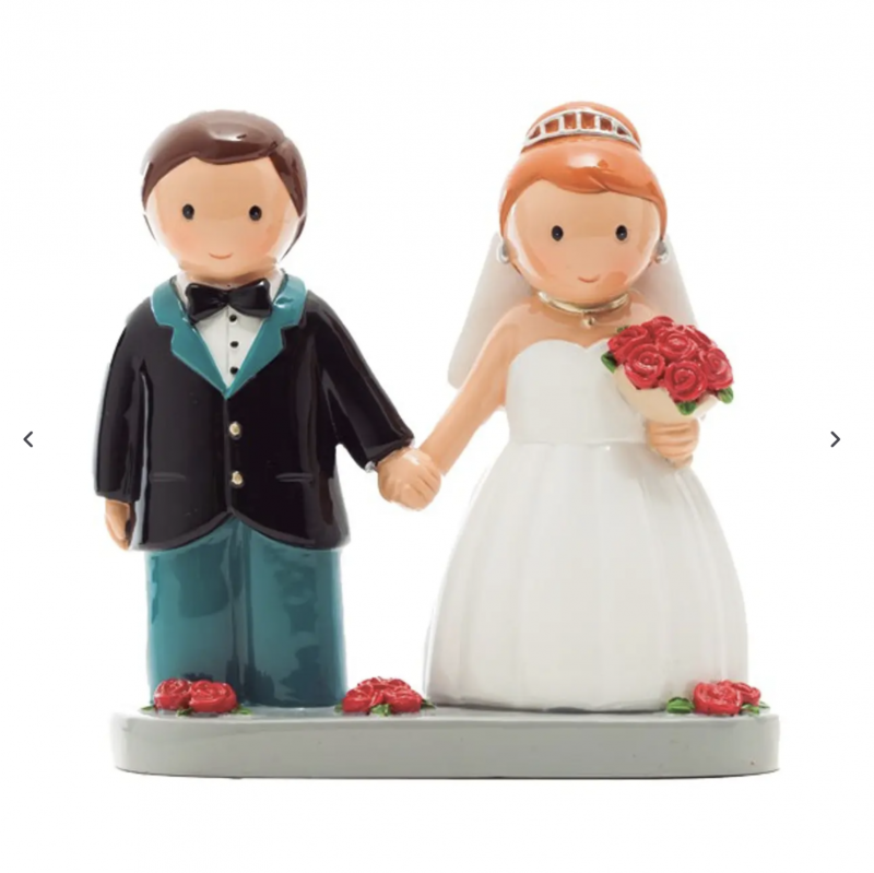 Figura Noivos com Flores 