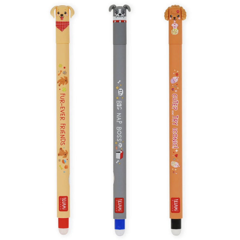 3 Canetas de Gel Apagável - Fur-Ever Friends