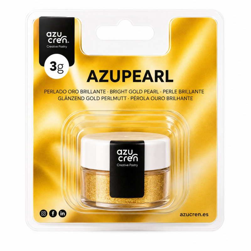Corante em Pó Azupearl Ouro Brilhante Pérola