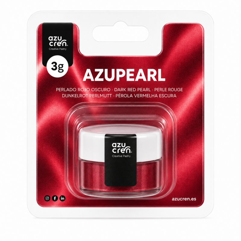 Corante em Pó Azupearl Vermelho Escuro Pérola