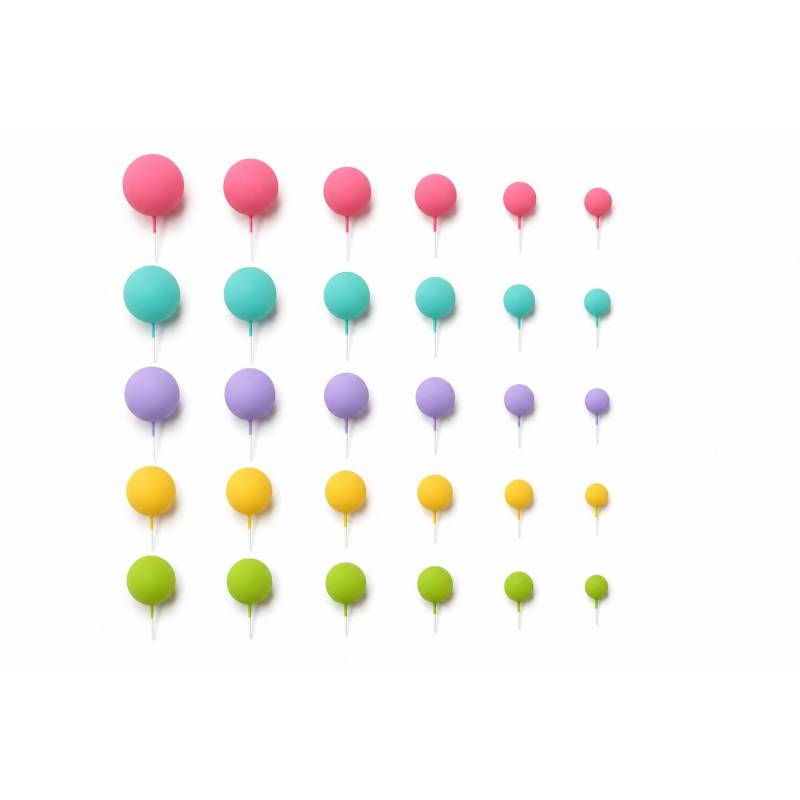 30 Bolas Decorativas Pastel