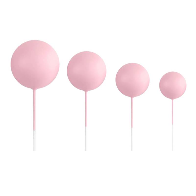 20 Esferas Decorativas Rosa Claro