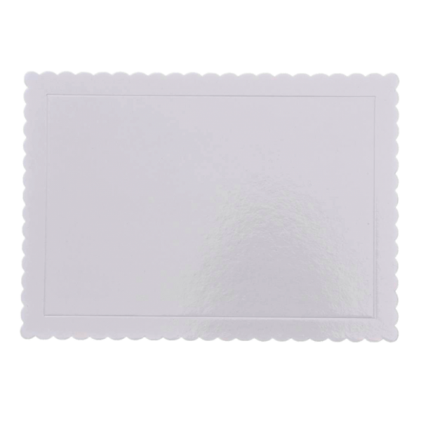 Bandeja Rendada Rectangular 30 x 25cm Branco