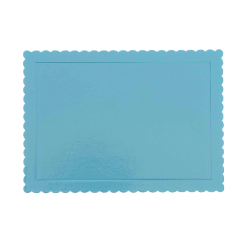 Bandeja Rendada Rectangular 30 x 25cm Azul Céu