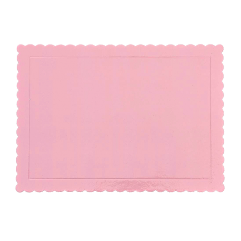 Bandeja Rendada Rectangular 30 x 25cm Rosa Bebé