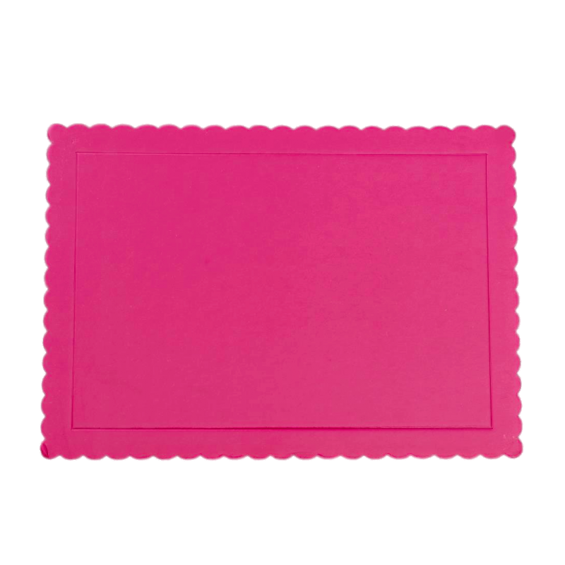 Bandeja Rendada Rectangular 30 x 25cm Fúcsia