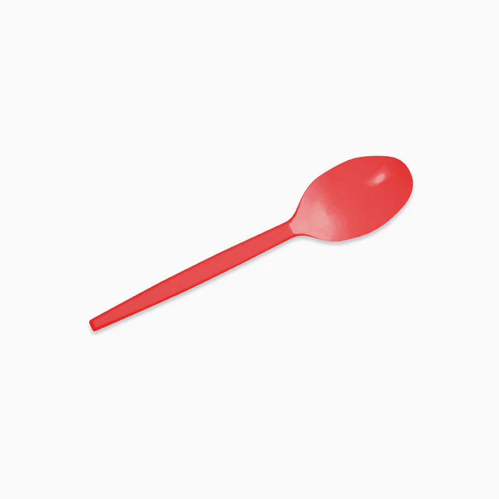 15 Colheres Reutilizáveis 12,5cm Vermelho