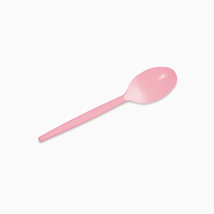 15 Colheres Reutilizáveis 12,5cm Rosa Bebé