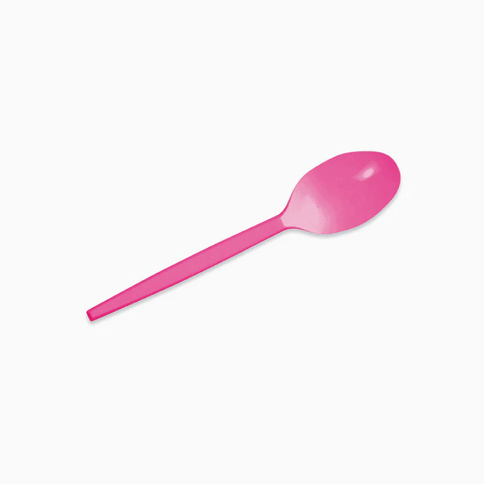 15 Colheres Reutilizáveis 12,5cm Rosa