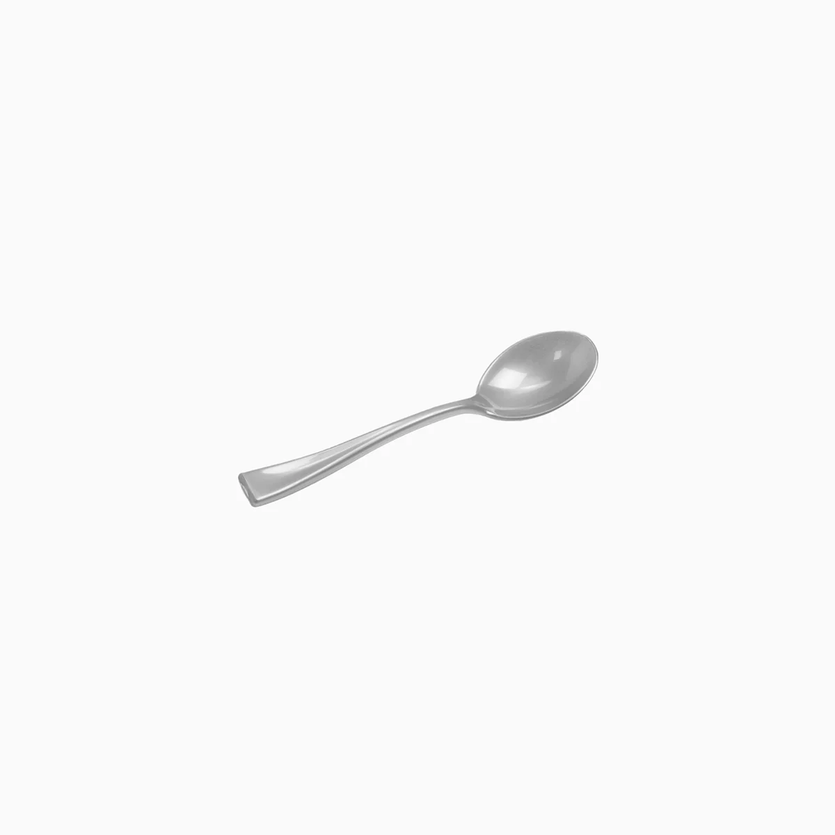 50 Colheres Reutilizáveis 10,7cm Prata