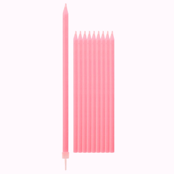 Velas Altas 15,5cm Rosa Claro