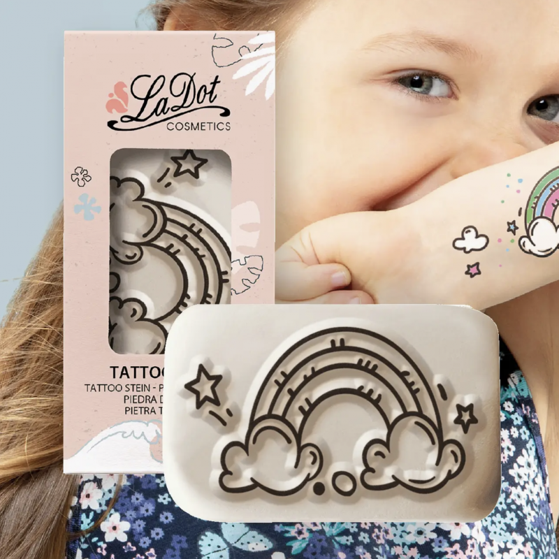 Pedra Média para Tatuagem Temporária - Arco-Íris