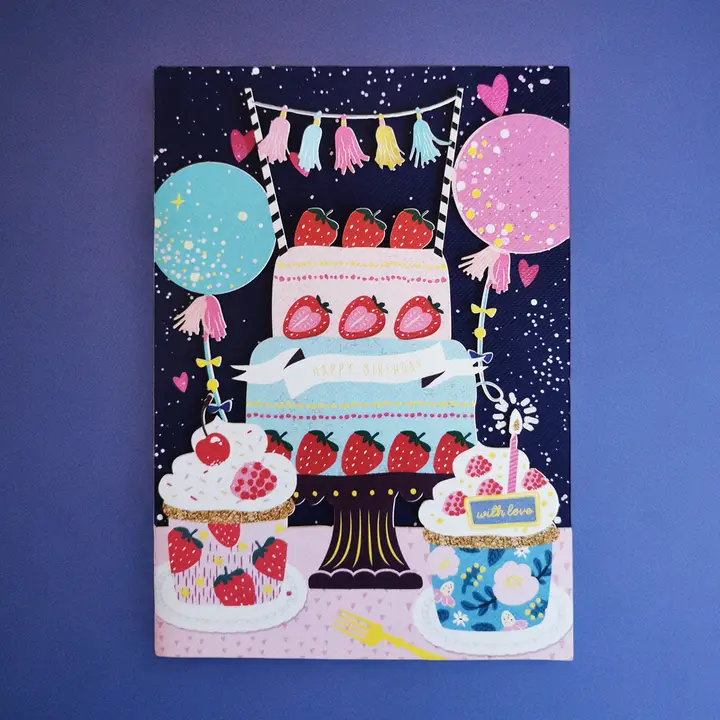Postal Bolo de Aniversário