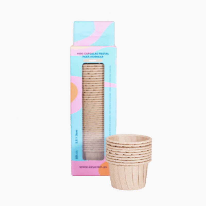 50 Mini Forminhas de Cupcake Kraft