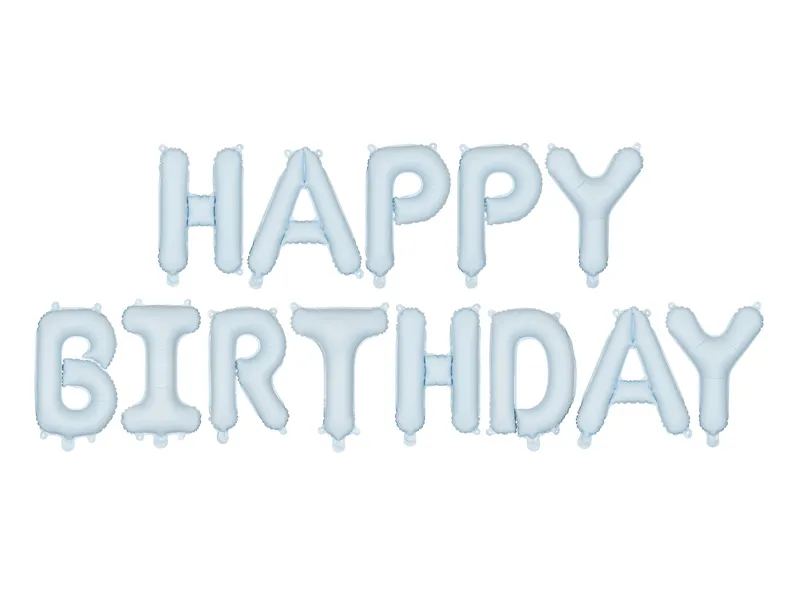 Faixa Balões Happy Birthday Azul